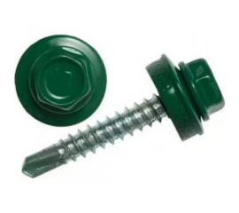 Кровельный саморез Качественный КРЕПЕЖ зелёный мох RAL 6005, 4.8х51 мм, 200 шт 1000109 КЧ 