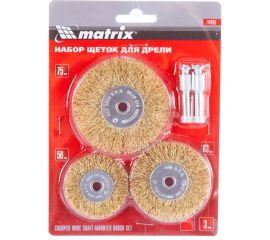 Набор щеток для дрели 3 шт. MATRIX 74490 