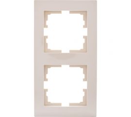 2-ая вертикальная рамка Lezard VESNA без вставки, крем 742-0300-152 