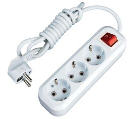 Удлинитель EKF Эксперт 3 гнезда 2м 16А/3.5кВт с выключателем и заземлением ПВС 3х1 UBA16-310-3-02i 