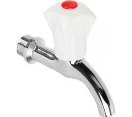 Водоразборный кран FRESSO короткий излив, ручка пластик, 1/2"", цинк 554-088 