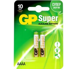 Алкалиновые батарейки GP super alkaline 25а аааa - 2 шт. на блистере GP 25A-2CR2 
