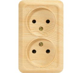 Розетка Jilion 2 гнезда без заземления дуб 9533490 