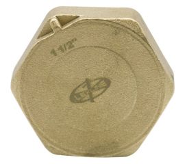 Заглушка LEXLINE 1 1/2 вн, латунь, с контрольным отверстием, 40 551744 