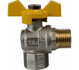 Шаровой кран Terma газовый, угловой, 1/2"", в/н, бабочка 26057 