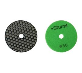 Круг алмазный гибкий шлифовальный АГШК (100 мм, P30, сухая шлифовка) Sturm 9012-D100-30 