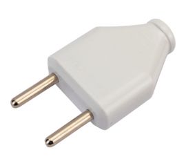 Разборная вилка General Lighting Systems GRV-P-6-F-W-IP20, 6А, плоская, без заземления, белая, IP20, 1/50/1200 470506 