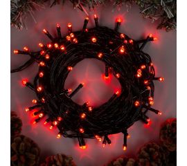 Гирлянда-нить Luazon ECO, IP20, 10 м, Н.Т. LED-100-220V, 8 режимов, красный 3556794 