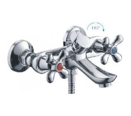 Смеситель для ванны Rainsberg с коротким изливом 20 см, двухвентильный, хром R7202F 