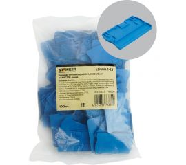 Торцевая заглушка для ЗНИ ld552 STEKKER Ld560-1-25 2,5 мм2 (jxb st 2,5), 100шт в упаковке, синий, 49200 