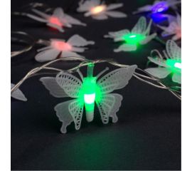 Гирлянда-нить Luazon DCR, 5 м, с насадками Бабочка малая, IP20, Н.С. LED-20-220V, мигание, МУЛЬТИ 1080384 