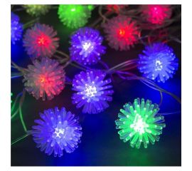 Нить Luazon DCR 5 м, с насадками Ежики цветные, IP20, Н.С. LED-20-220V, моргает, мульти 185513 