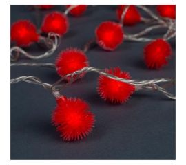 Нить Luazon DCR 5 м, с насадками Ежики Красные, IP20, Н.С. LED-30-220V, 8 режимов, красный 3590697 