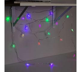 Нить Luazon DCR 5 м, с насадками Снежинки малые, IP20, Н.С. LED-20-220V, моргает, мульти 541525 
