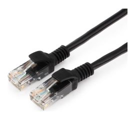 Литой многожильный патч-корд Cablexpert медный UTP категория 5e, 0.25м, (черный), PP10-0.25M/BK 