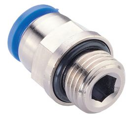 Фитинг 8 мм с наружной металлической резьбой G1/8" CDC Pneumatics PC 08G01 