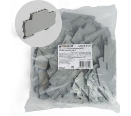 Торцевая заглушка для ЗНИ LD555 STEKKER 2,5 мм2 (JXB 2,5), серый LD563-1-25 39989 