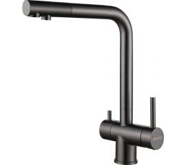 Смеситель для кухни под фильтр Paulmark SKALEN вороненая сталь Sk213020-GM 