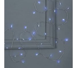 Гирлянда-нить Luazon ROSA Мишура, IP20, 2 м, Н.С. LED-50-6V, 2хCR2032, фиксинг, белый 5198396 