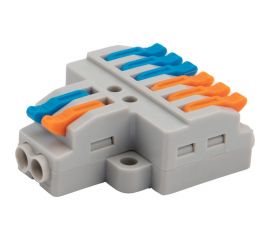 Разветвительная клемма REXANT СМК 2x3 2 полюса с монтажной площадкой 1 ввод 3 вывода 5 шт 07-5234-05 