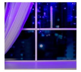 Бахрома Luazon ECO IP20, Ш3 м, В0.5 м, Н.Т. LED-80-220V, 8 режимов, фиолет 3556856 