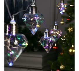 Гирлянда-нить Luazon ROSA, 3 м, лампочки-кристалл, 5 см, IP20, серебристая нить, LED-80-12V, 8 режимов, мульти 6929868 