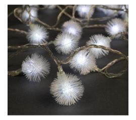 Нить Luazon DCR 5 м, с насадками Ежики Белые, IP20, Н.С. LED-30-220V, 8 режимов, белый 3590692 