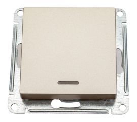 1-клавишный переключатель Schneider Electric AtlasDesign Шампань с подсветкой 10АХ SE ATN000563 