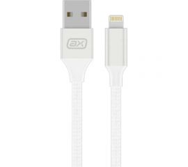 Дата-кабель USB - Lightning Deppa 2А, 1м, нейлон, белый, Axxa 7263 