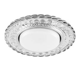 Встраиваемый светильник для натяжных потолков с белой LED подсветкой Feron CD4024 GX53 прозрачный, 29538 