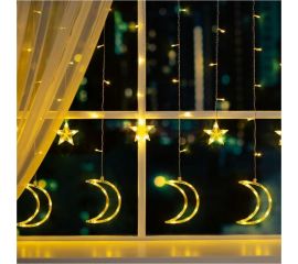 Бахрома Luazon DECOR Месяц, IP20, Ш2.7 м, В0.9 м, Н.С. LED-138-220V, 8 режимов, теплый белый 4356981 