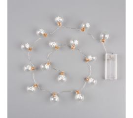 Нить Luazon DCR Елочные шары, 1.6 м, белый 5864410 