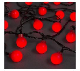 Нить Luazon DCR 5 м, с насадками Шарики Красные, IP20, Н.Т. LED-30-220V, 8 режимов, красный 3590711 