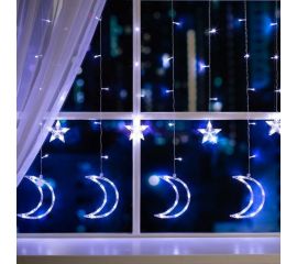 Бахрома Luazon DECOR Месяц, IP20, Ш2.7 м, В0.9 м, Н.С. LED-138-220V, 8 режимов, белый 4356980 