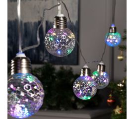 Нить Luazon ROSA 3 м, с насадками Лампочки шары 5 см, IP20, Н.С. LED-80-12V, 8 режимов, мульти 6929864 