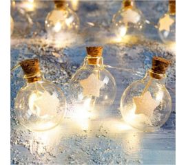 Нить Luazon DCR 1.6 м, с насадками Елочные шары 2 см, IP20, Н.С. LED-15, АА*2, теплый белый 5864408 