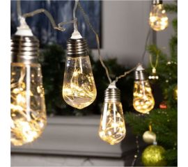 Гирлянда-нить Luazon ROSA, 3 м, лампа, 8 см, IP20, серебристая нить, LED-80-12V, 8 режимов, теплый белый 6929848 