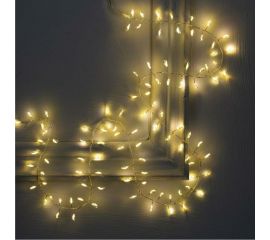 Гирлянда-нить Luazon ROSA Мишура, IP20, 1 м, серебристая нить, LED1608-100-4.5V, 3хАА, 2 режима, теплый белый 5198400 