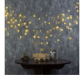 Бахрома Luazon ECO IP20, Ш3 м, В0.5 м, Н.С. LED-80-220V, 8 режимов, теплый белый 3556846 