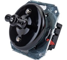 2-клавишный выключатель Retrika ретро, керамика, серия Colony, черный CG01-08 