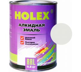 Алкидная автоэмаль HOLEX 201 белая, 0.8 кг HAS-59007 