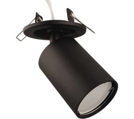 Светильник Светкомплект E51.d55/sh.b черный встраиваемый поворотный E51A.D55/SHBK 