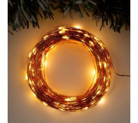 Гирлянда-нить Luazon ROSA, IP20, 20 м, Н.М. LED-200-12V, БП в комплекте, фиксинг, теплый белый 5198373 