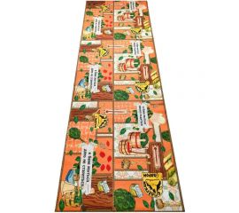 Подстилка-ковёр для бани Бацькина Баня Скрутка В бане печать, 145x50 см 10471 