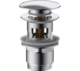 Донный клапан VINCEA клик-клак G1 1/4, с переливом, хром DPU-1B01CH 