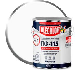 Эмаль OLECOLOR ПФ-115 белый, 5 кг 4300002442 