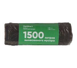 Пакеты для мусора ПНД 60x80 см, 60 л, черные, в рулоне 25 шт. Optiline 23-0274 