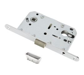 Магнитный замок под цилиндр RENZ (с пластиковой ответной планкой; хром блестящий; 1 шт) INLBM 5085 PL C 