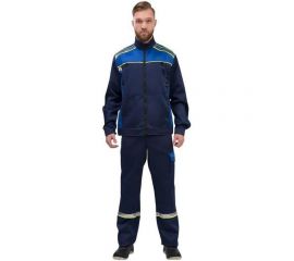 Мужской костюм ООО Комус л26-КПК синий/васильковый, р.52-54, рост 170-176 1002351 