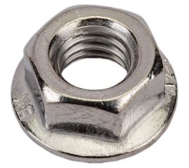 Нержавеющая гайка с фланцем KREPFIELD М8, DIN 6923, А2, с зазубринами, шестигранная, 50 шт. 6923А2ГАЙКАМ8-50 